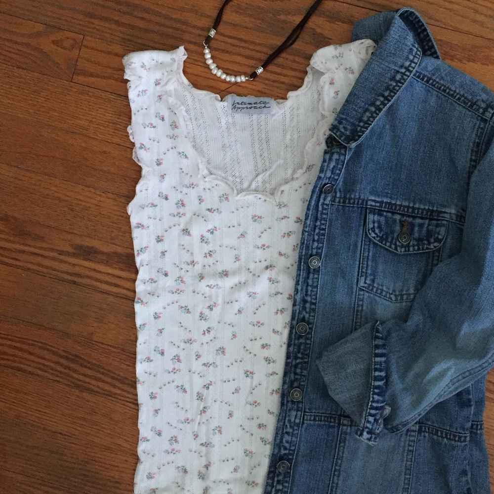Vintage floral print tank